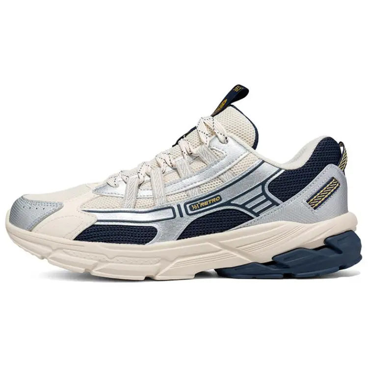361° Support Slip Resistant And Breathable Low top Casual Shoes Men's Beige Blue