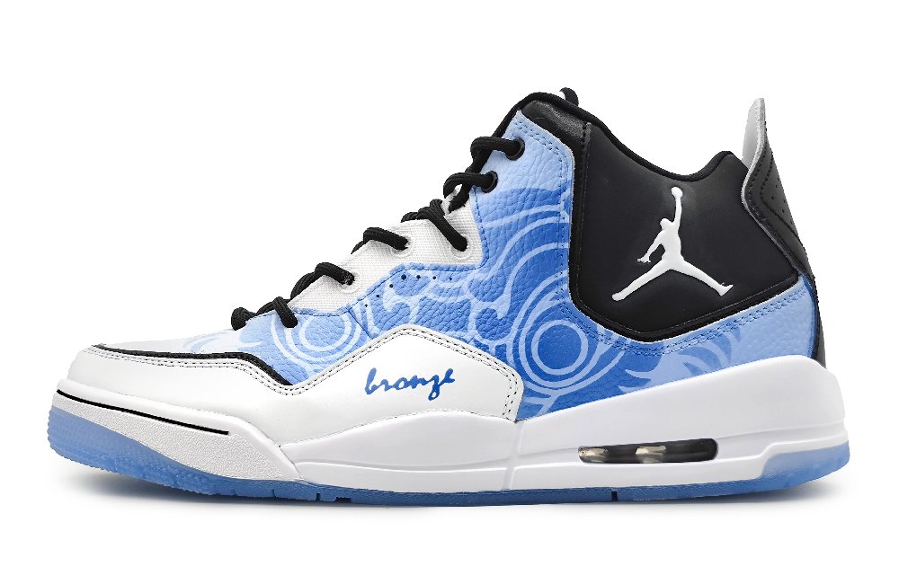 Jordan Courtside 23 Cushioned Slip-Resistant High-Top Vintage Basketball Shoes GS Blue