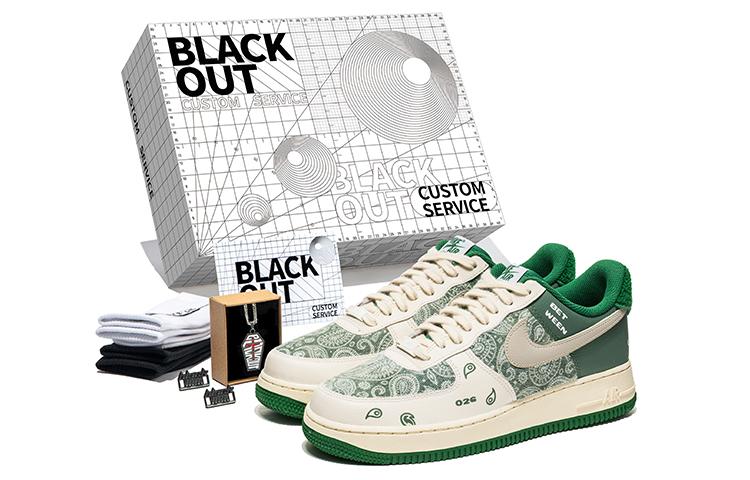 Nike Air Force 1 Low Low-Top Skateboard Shoes Men's White Green