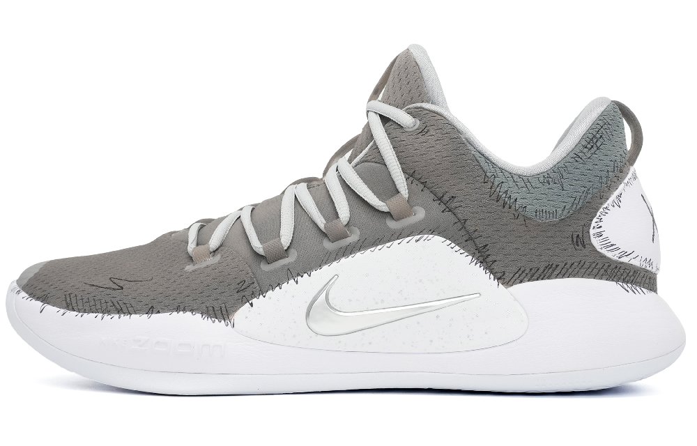 Nike Hyperdunk X 10 Cushioning Anti-Slip And Wear-Resistant Support Low-Top Basketball Shoes Men's Gray White