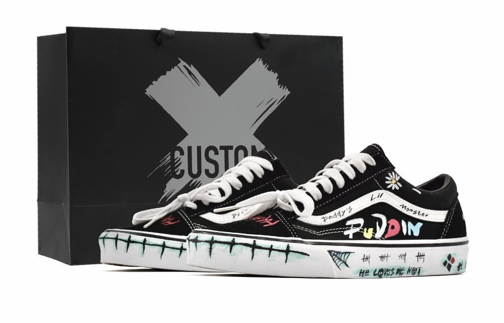 Vans Old Skool Abrasion Resistant Balance Low Top Skateboard Shoes Unisex Black White
