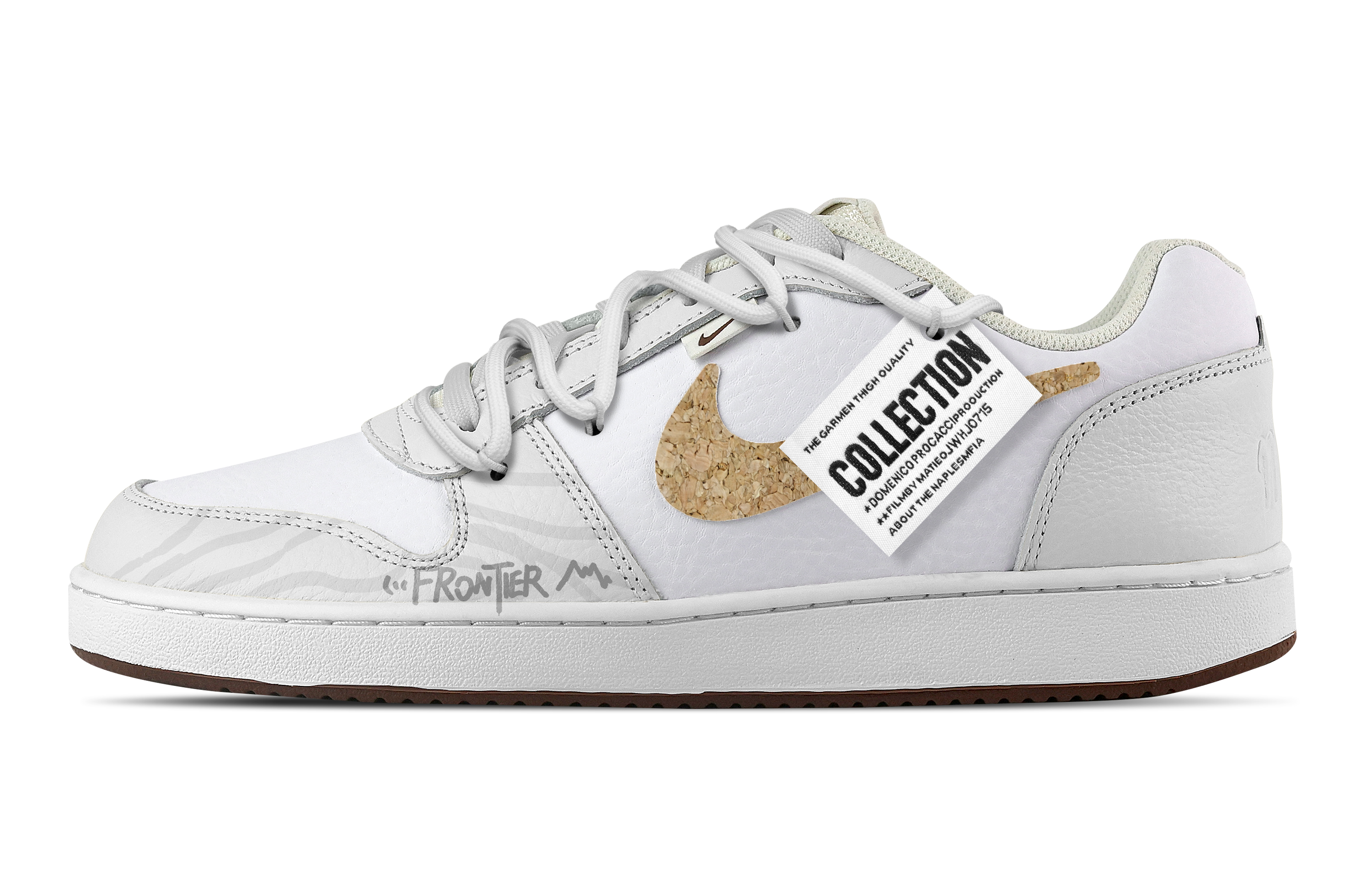Nike EBERNON Source Of The Withered Wood Abrasion Resistant Low top Skateboard Shoes Men's White Gray