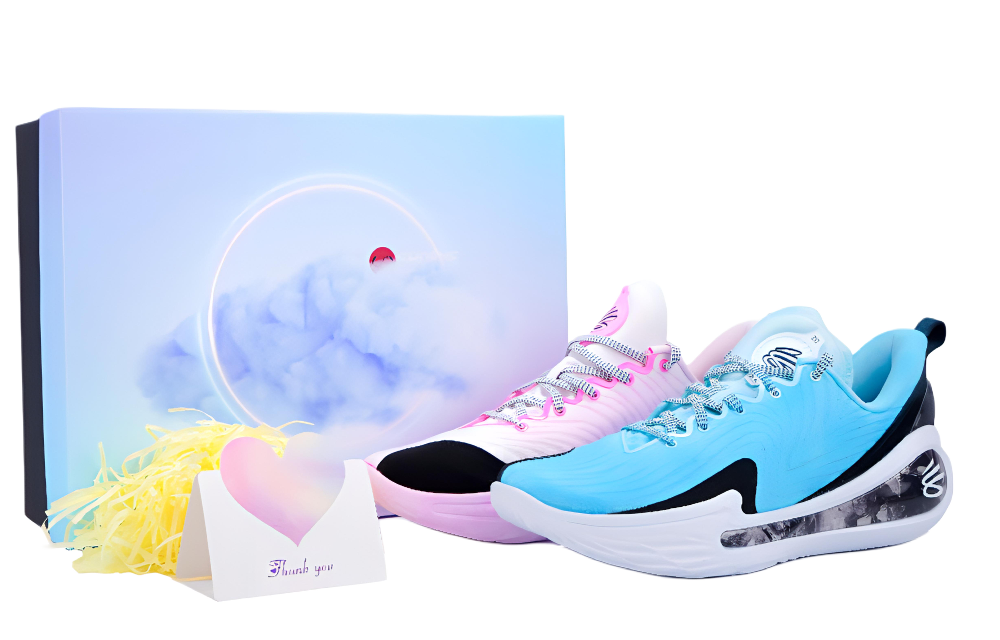 Under Armour Curry 12 Anti-Slip Wear-Resistant Low-Top Basketball Shoes Men's Blue Pink