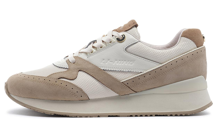 LiNing Classic Collection Slip Resistant, Abrasion Resistant, Lightweight Low Top Running Shoes Women's Smoked Apricot