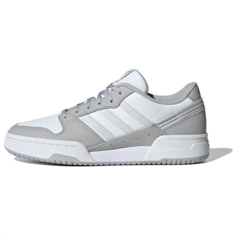 Adidas Originals Team Court 2 2 Anti-Slip Wear-Resistant Low-Top Skateboard Shoes Unisex White Gray