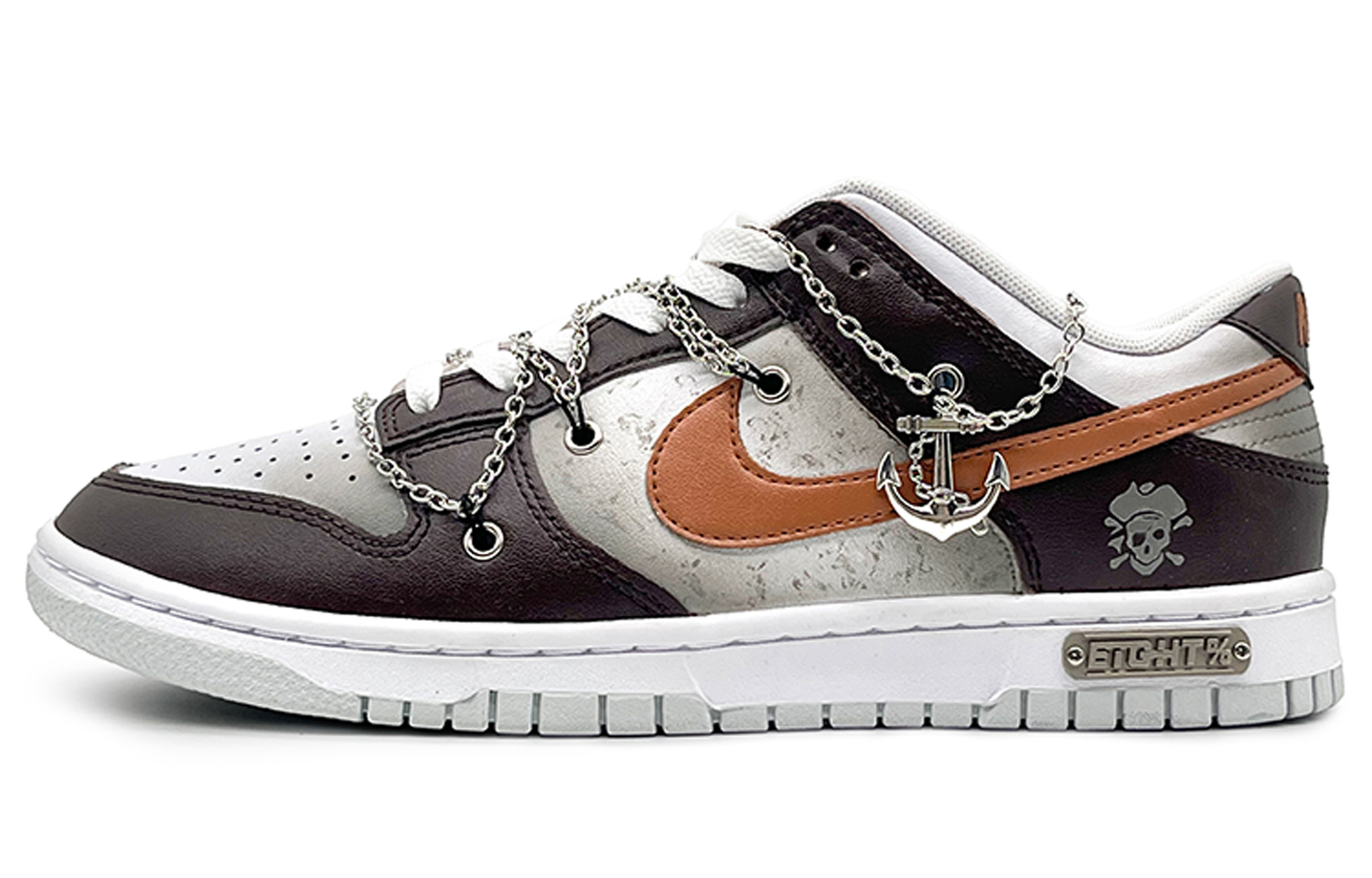 Nike Dunk 'Pure Platinum' Anti-Slip Wear-Resistant Low-Top Skateboard Shoes Men's White Brown купить в интернет-магазине Yoocart с быстрой доставкой по России.