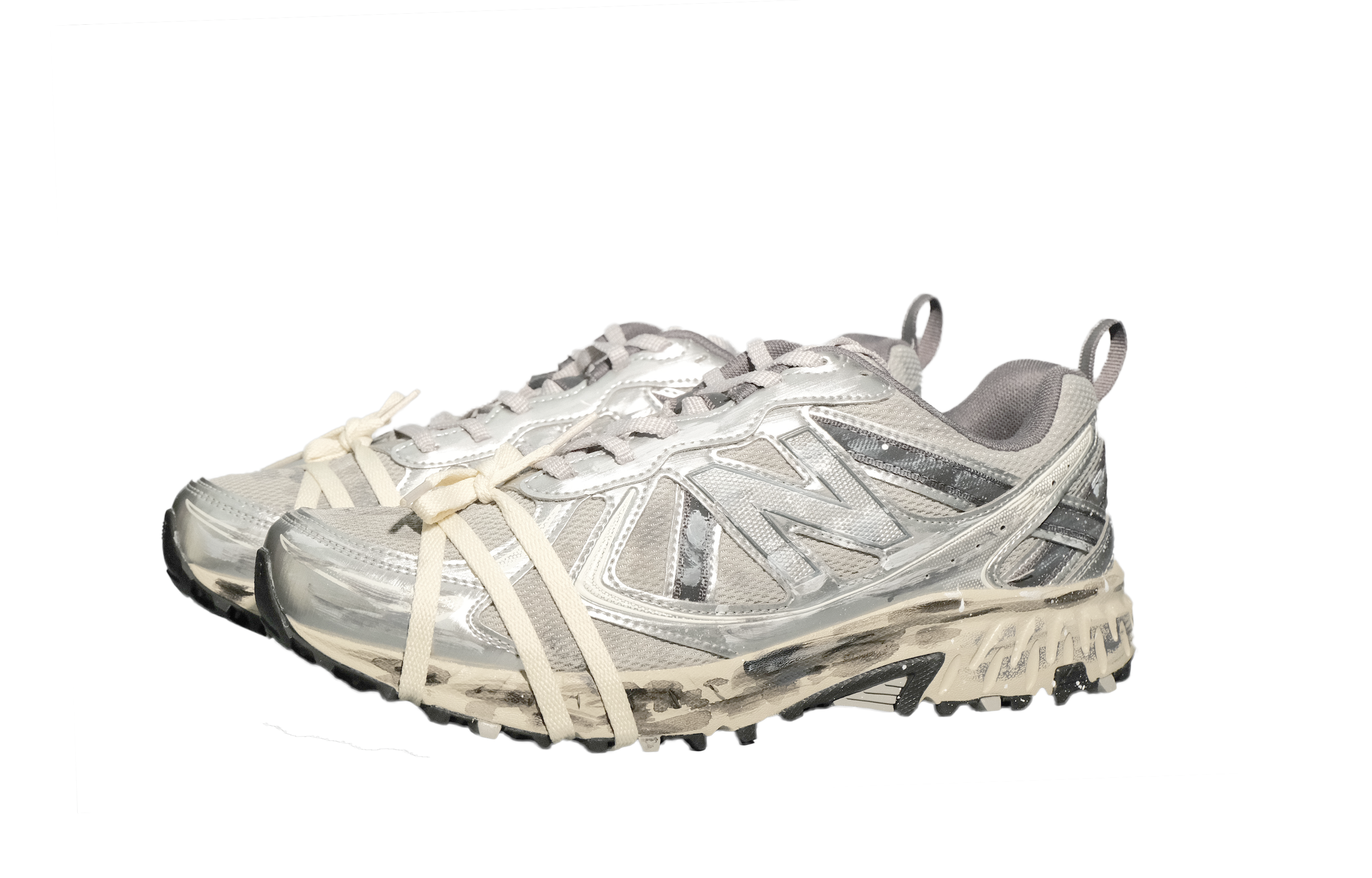 New Balance NB 410 V5 Abrasion Resistant Low Top Casual Running Shoes Unisex Silver Black купить в интернет-магазине Yoocart с быстрой доставкой по России.