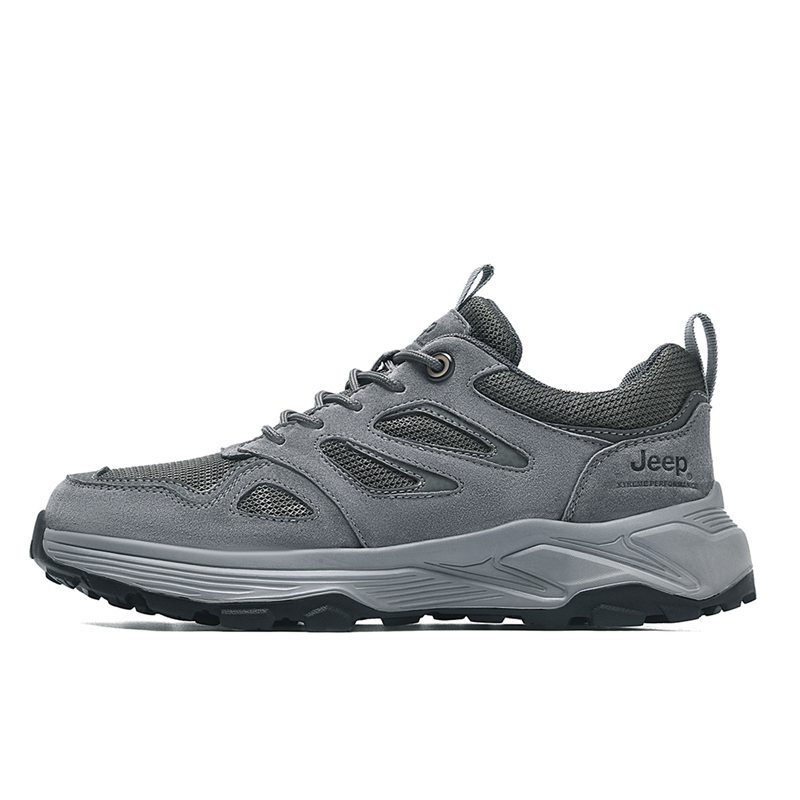 Jeep Low Top Hiking Mountaineering Shoes Men Gray