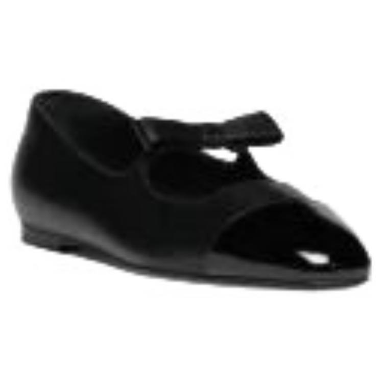 CHANEL 25B Flat Mary Jane Shoes Women's Black