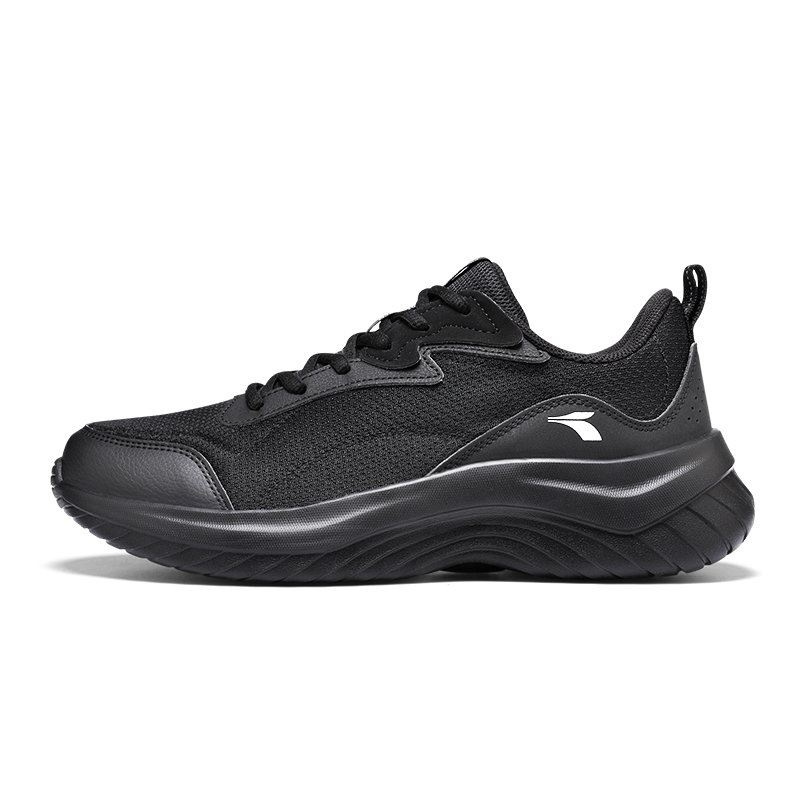 361° Abrasion Resistant Low Top Running Shoes Men's Obsidian Black