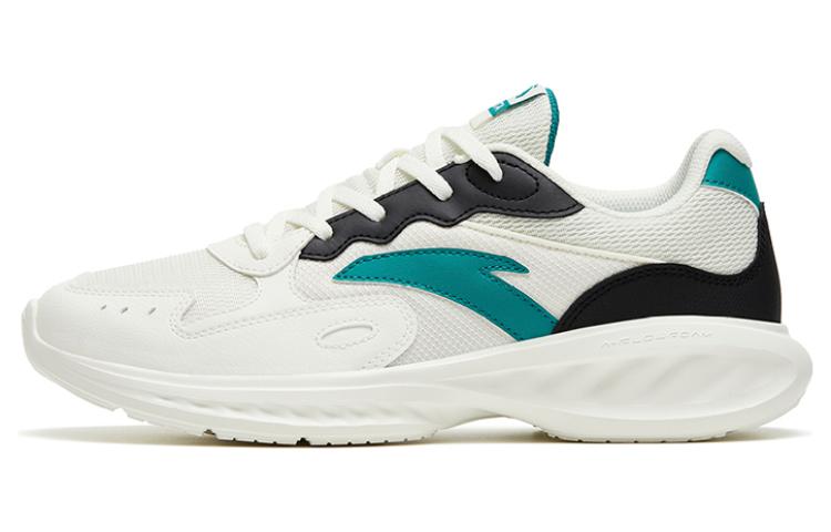 Anta Cushioned Slip-Resistant Abrasion-Resistant Low-Top Running Shoes Men's White Green Black