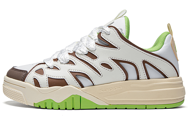 Kappa Wear-Resistant Slip-Resistant Low-Top Skateboard Shoes Women's Winter White/Langsa Brown