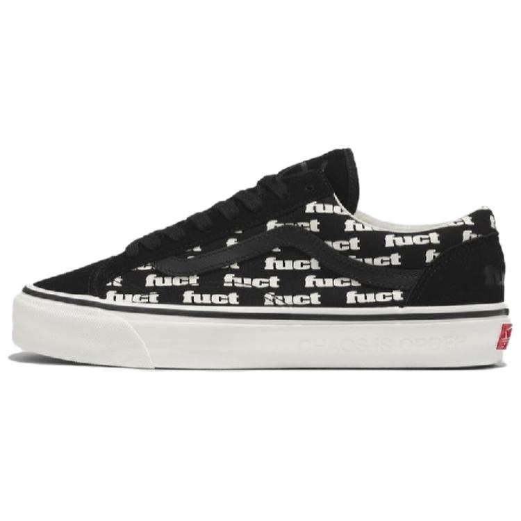 FUCT X Slam Jam x Vans Authentic Anti-Slip Wear-Resistant Low-Top Skateboard Shoes Unisex Black