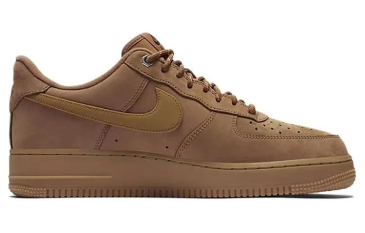 Nike Air Force 1 Low-Top Skateboard Shoes Unisex Wheat