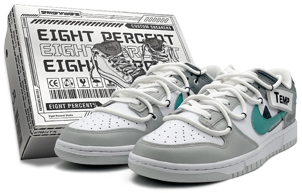 Nike Dunk Low 'Pure Platinum' Slip-Resistant Cushioning Wear-Resistant Low-Top Skateboard Shoes Men's White Gray Green