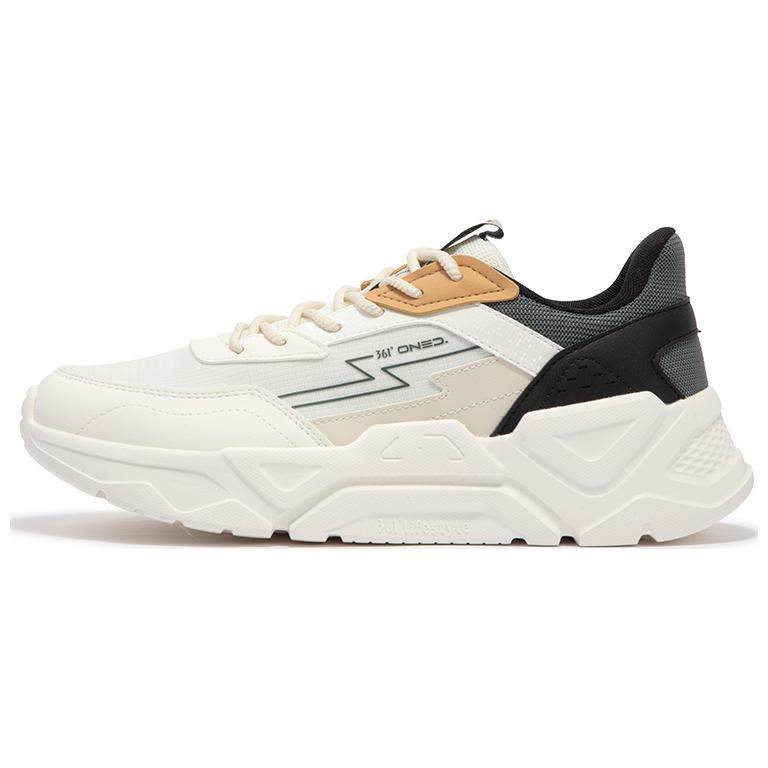 361° Slip-Resistant Low-Top Casual Shoes Men's White Gray Black