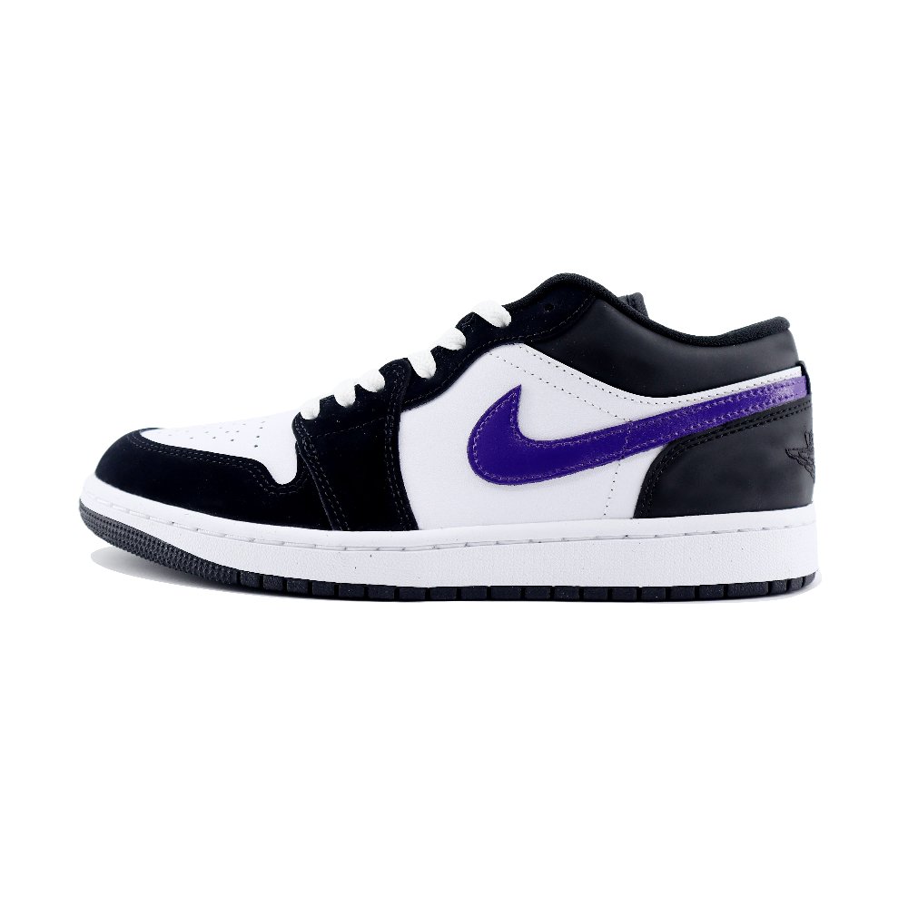 Jordan Air Jordan 1 Low Top Vintage Basketball Shoes Unisex Black White Purple