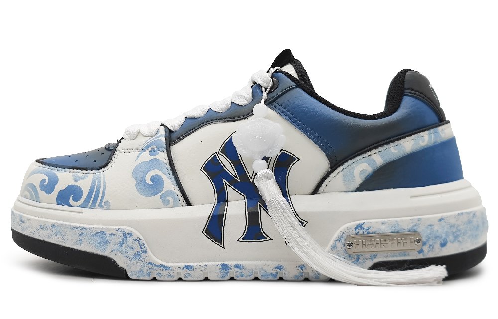 MLB Chunky Liner Low-Top Skateboard Shoes Unisex Blue And White Porcelain