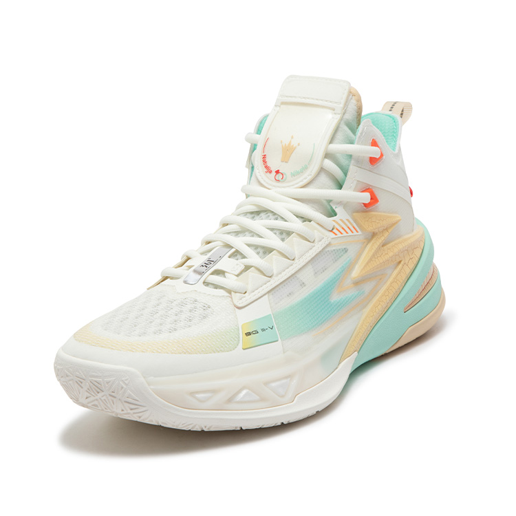 361° BIG3 5.0 Pro PE Basketball Shoes Men's Mid top Feather White/Sea Wave Blue купить в интернет-магазине Yoocart с быстрой доставкой по России.