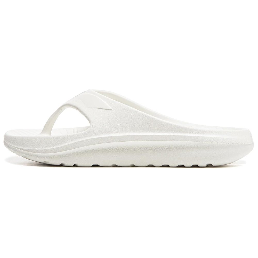 LiNing EVA Abrasion-Resistant Slip-Resistant Flip Flops Unisex White