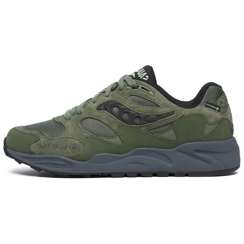 Saucony Grid Shadow 2 Cushioning, Wear Resistant Low Top Running Shoes Men's Green Gray