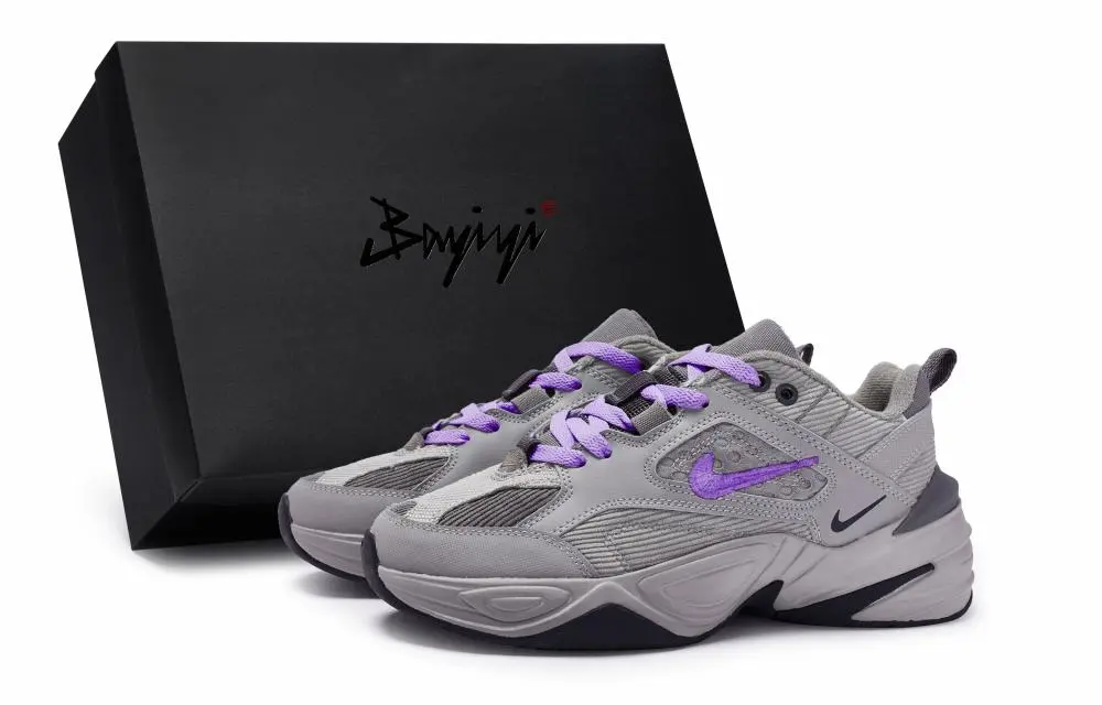 Nike M2K Abrasion Resistant Breathable Moisture Wicking Low Top Chunky Sneakers Unisex Smoky Purple