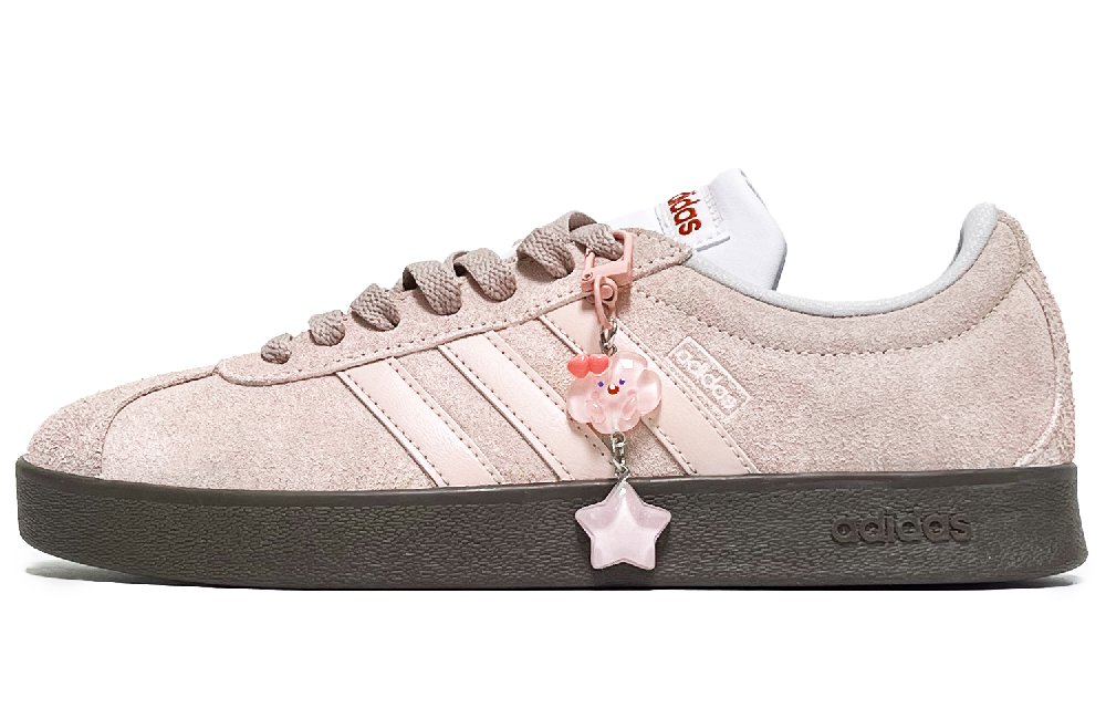 Adidas VL COURT 2.0 Star Cute Cushioning, Wear Resistant Low Top Skateboard Shoes Unisex Cherry Pink