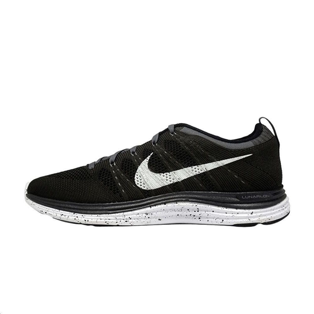 Nike Flyknit Lunar 1 Cushioning Wear-Resistant Low-Top Running Shoes Unisex Black White