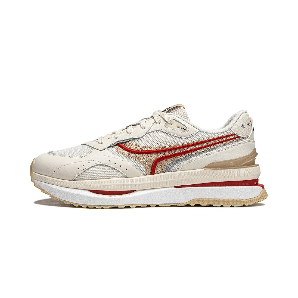 LiNing Honor Renew Cushioning Anti-Slip Wear-Resistant Breathable Support Rebound Low-Top Casual Shoes Men's Ecru