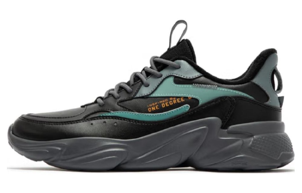 361° Dragon Se Abrasion Resistant Low Top Running Shoes Men's Black Green