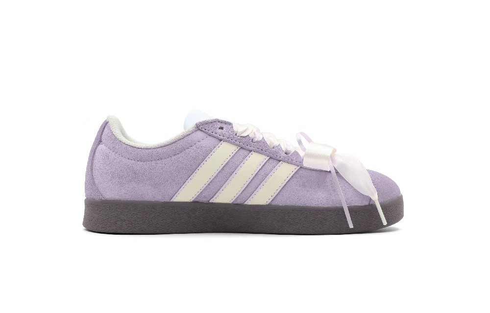 Adidas Neo VL Court 2.0 Zixia Anti-Slip Wear-Resistant Low-Top Skateboard Shoes Unisex White Purple