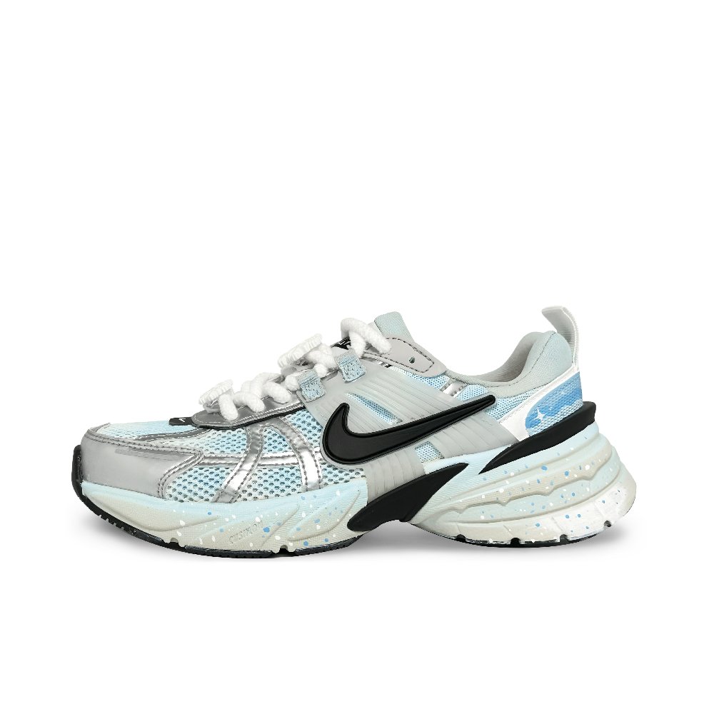 Nike V2K Run Slip-Resistant Low-Top Casual Running Shoes Women's Silver Pink Blue