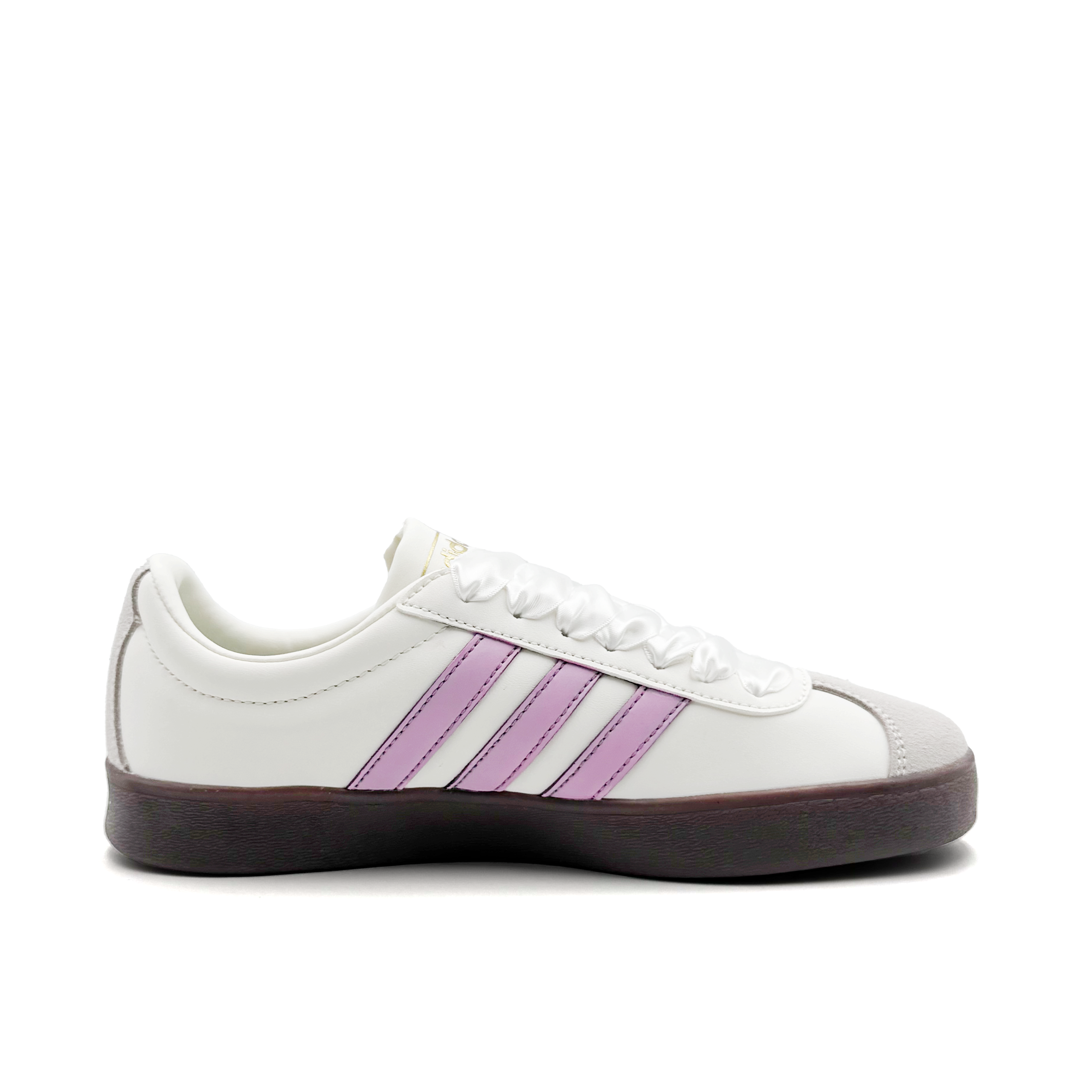 Adidas VL COURT 2.0 Satin Peony Abrasion Resistant Low Top German Army Trainers Women's White Pink купить в интернет-магазине Yoocart с быстрой доставкой по России.