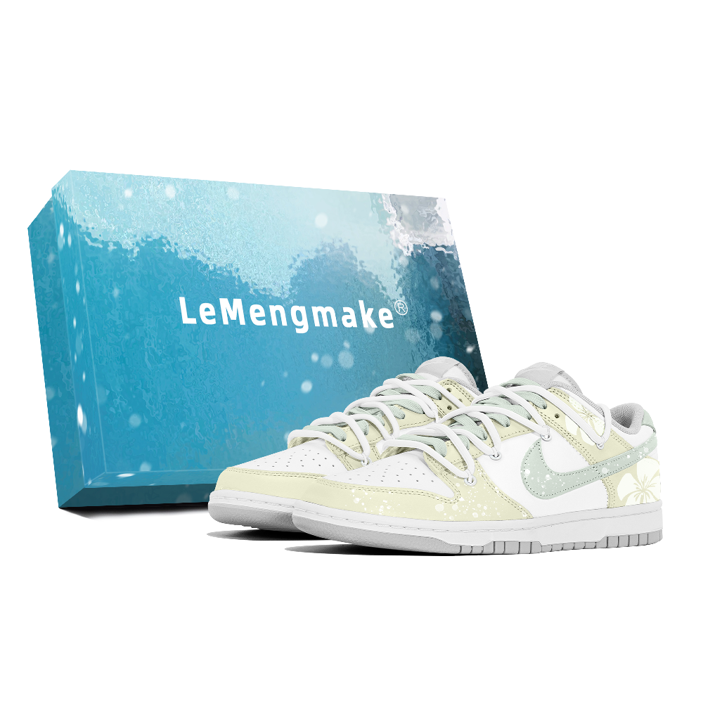 Nike Dunk Lemon Joy Abrasion Resistant Low Top Skateboard Shoes Women's Yellow Green