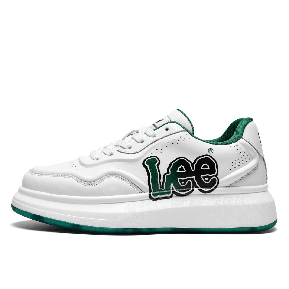 Lee Fashion White Sneakers Comfortable Versatile Classic Trendy Low-Top Skateboard Shoes Men's