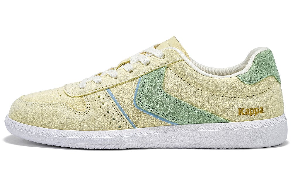 Kappa Back to Back Anti Slip Wear Resistant Low Top Skateboard Shoes Women's Beige Yellow