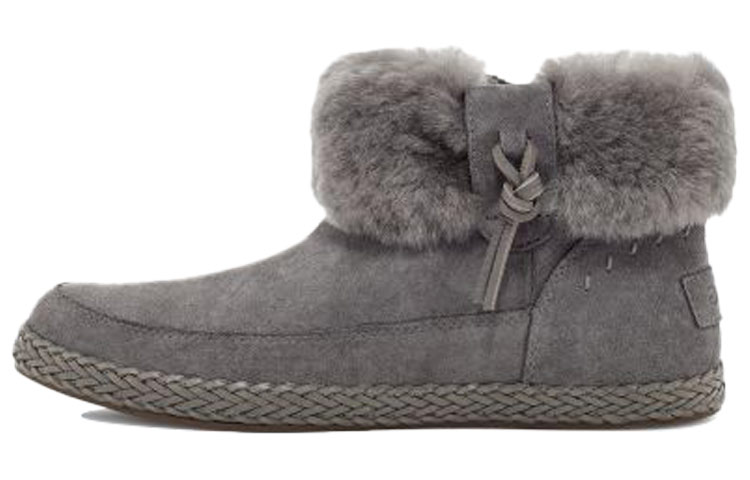 UGG Elowen Fleece Lined Snow Boots Gray Women's