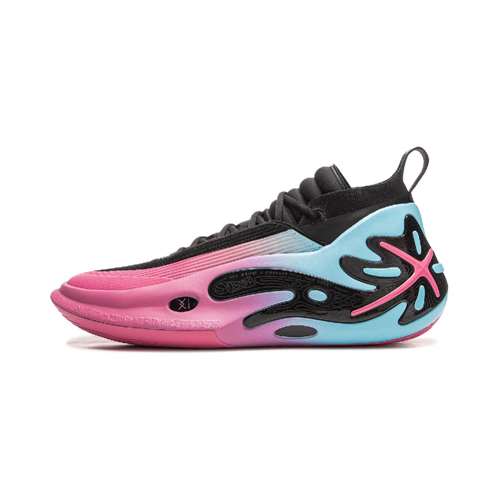 LINING Wow11 Basketball Shoes Men's Mid top Black Pink