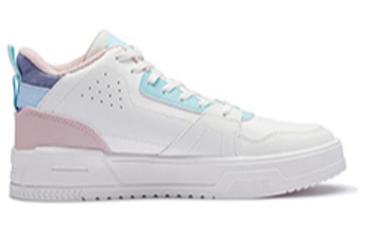361° Coverage Slip Resistant And Abrasion Resistant Mid Top Skateboard Shoes Women's White Pink