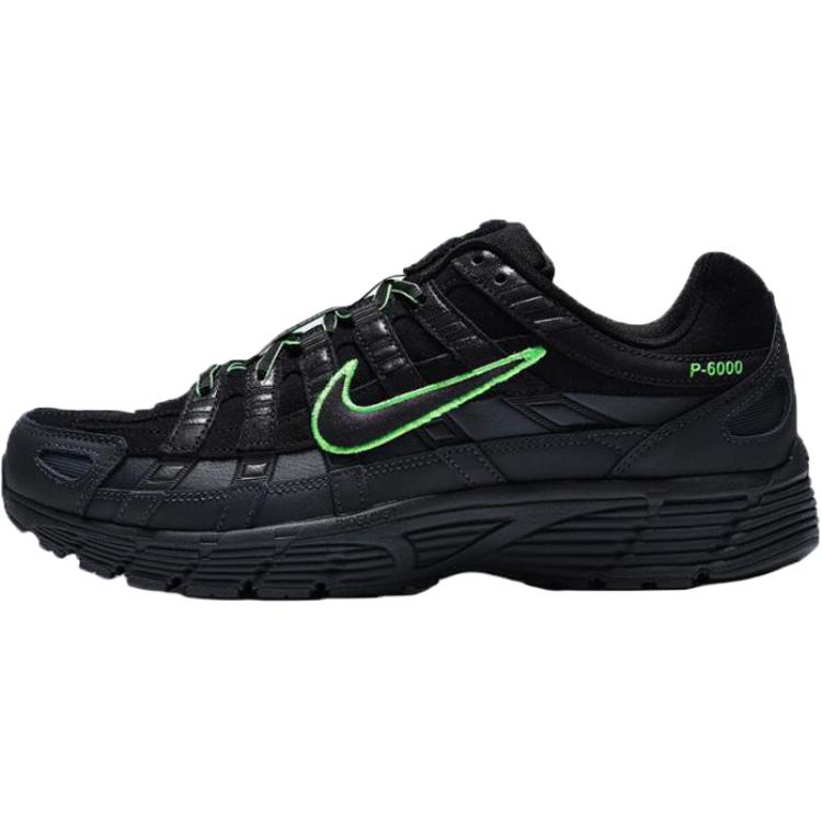 Nike P 6000 Abrasion Resistant Low Top Casual Running Shoes Men's Black