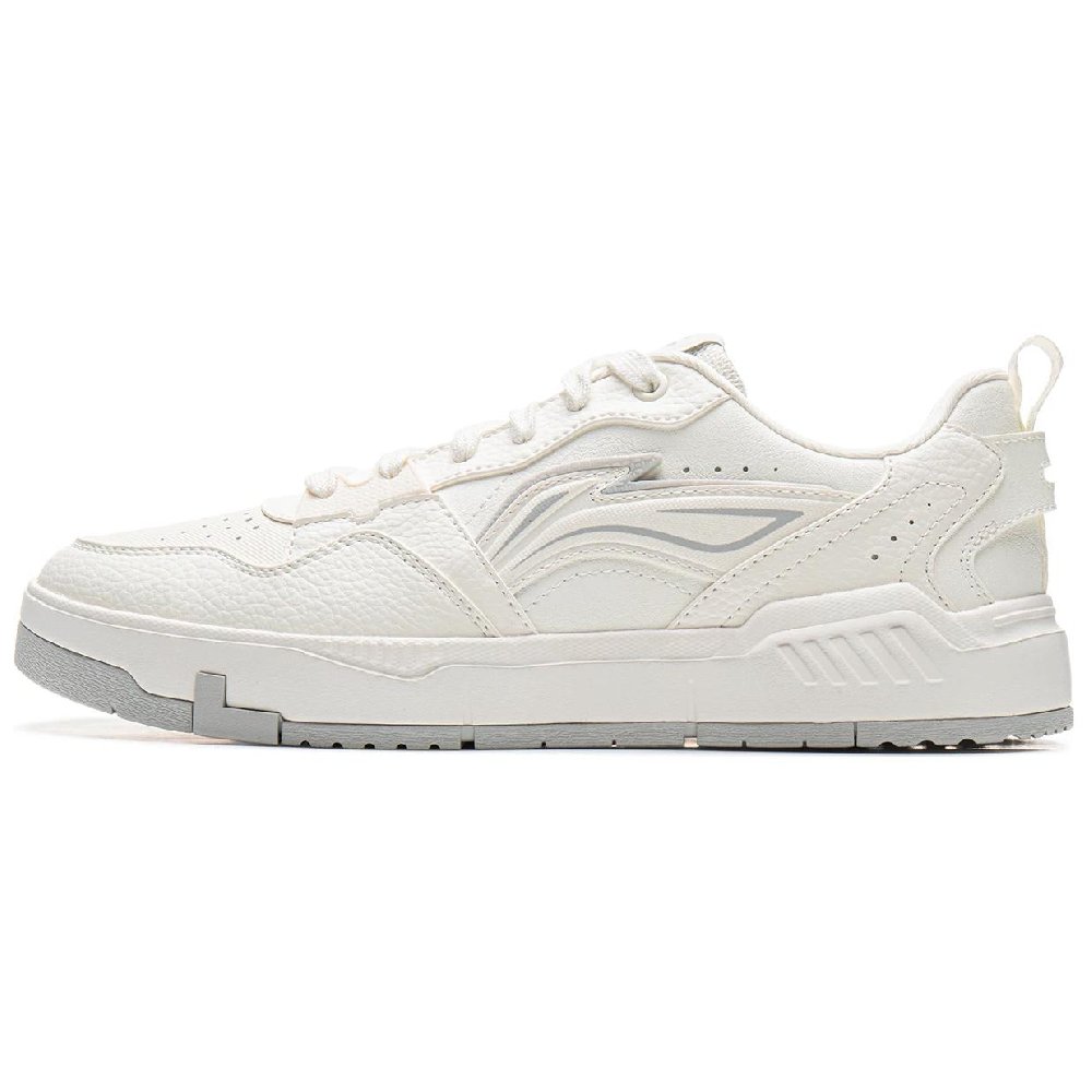 LiNing Yuan Chu Slip-Resistant Cushioning Wear-Resistant Breathable Low-Top Skateboard Shoes Men's Ivory