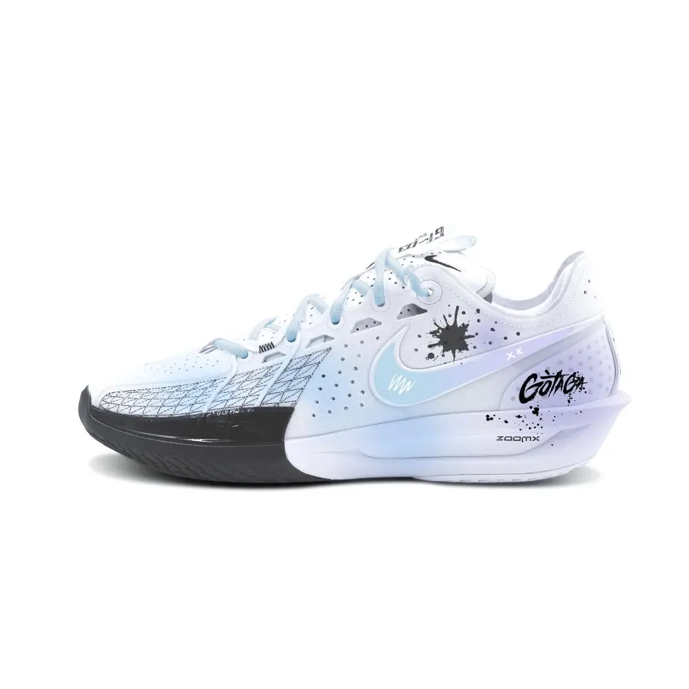Nike Air Zoom G.T. Cut 3 Neon Nebula Cushioning Abrasion Resistant Support Low Top Basketball Shoes Unisex Black White