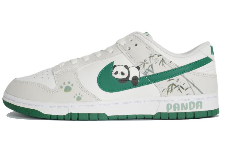 Nike Dunk Anti-Slip Wear-Resistant Low-Top Skateboard Shoes Men's White Green