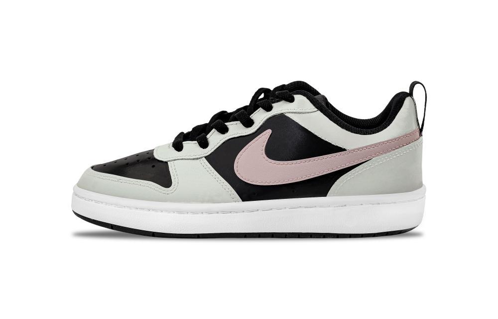 Nike Court Borough 2 Balance Lightweight Low-Top Skateboard Shoes GS Black Pink White
