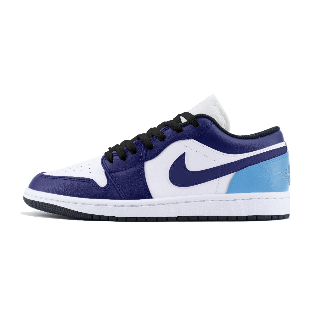 Jordan Air Jordan 1 LOW Abrasion Resistant Low Top Vintage Basketball Shoes Unisex White Blue