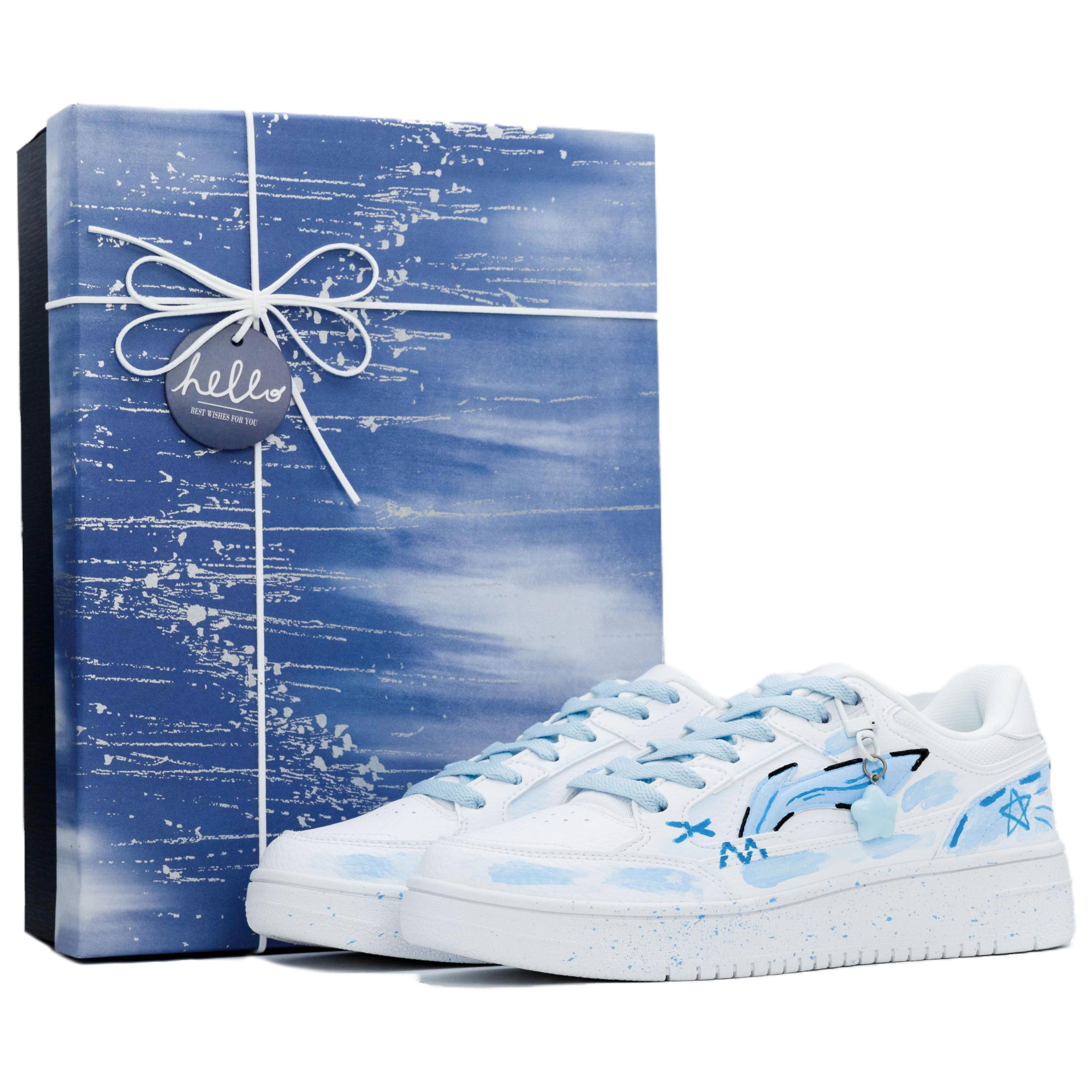 LiNing Tianji Slip Resistant And Abrasion Resistant Coverage Low Top Skateboard Shoes Unisex White Blue купить в интернет-магазине Yoocart с быстрой доставкой по России.