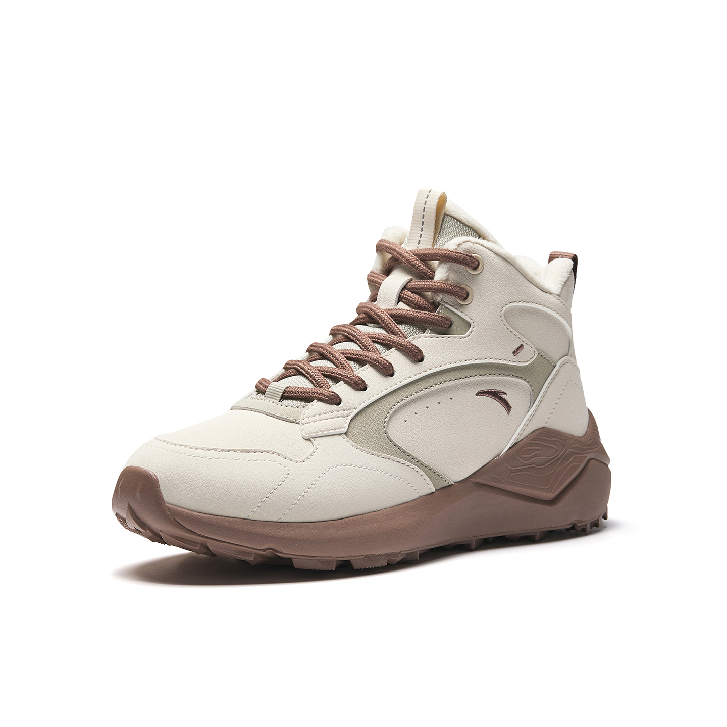 Anta Pedal Island Cushioning Abrasion Resistant Slip Resistant High top Casual Shoes Women's White Gray