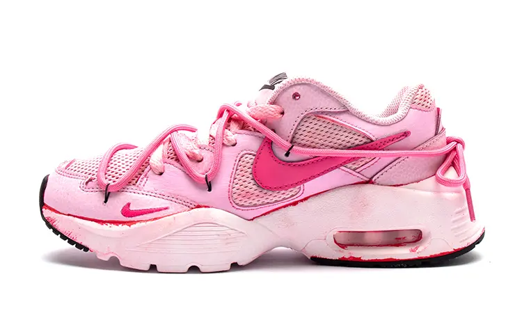 Nike Air Max Fusion Wear-Resistant Low-Top Casual Running Shoes Women's Barbie Pink