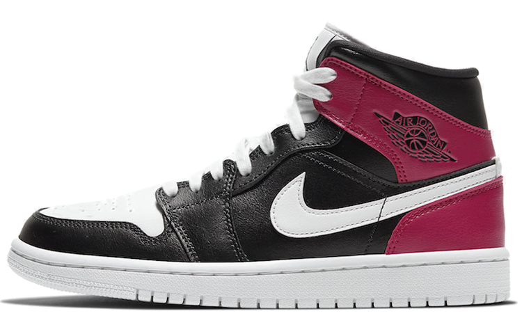 JORDAN 1 Mid Black Noble Red Women's