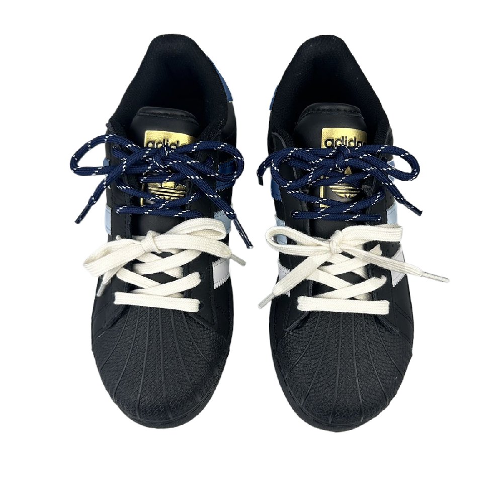Adidas Originals SUPERSTAR XLG Wear-Resistant Low-Top Skateboard Shoes Unisex Blue Black